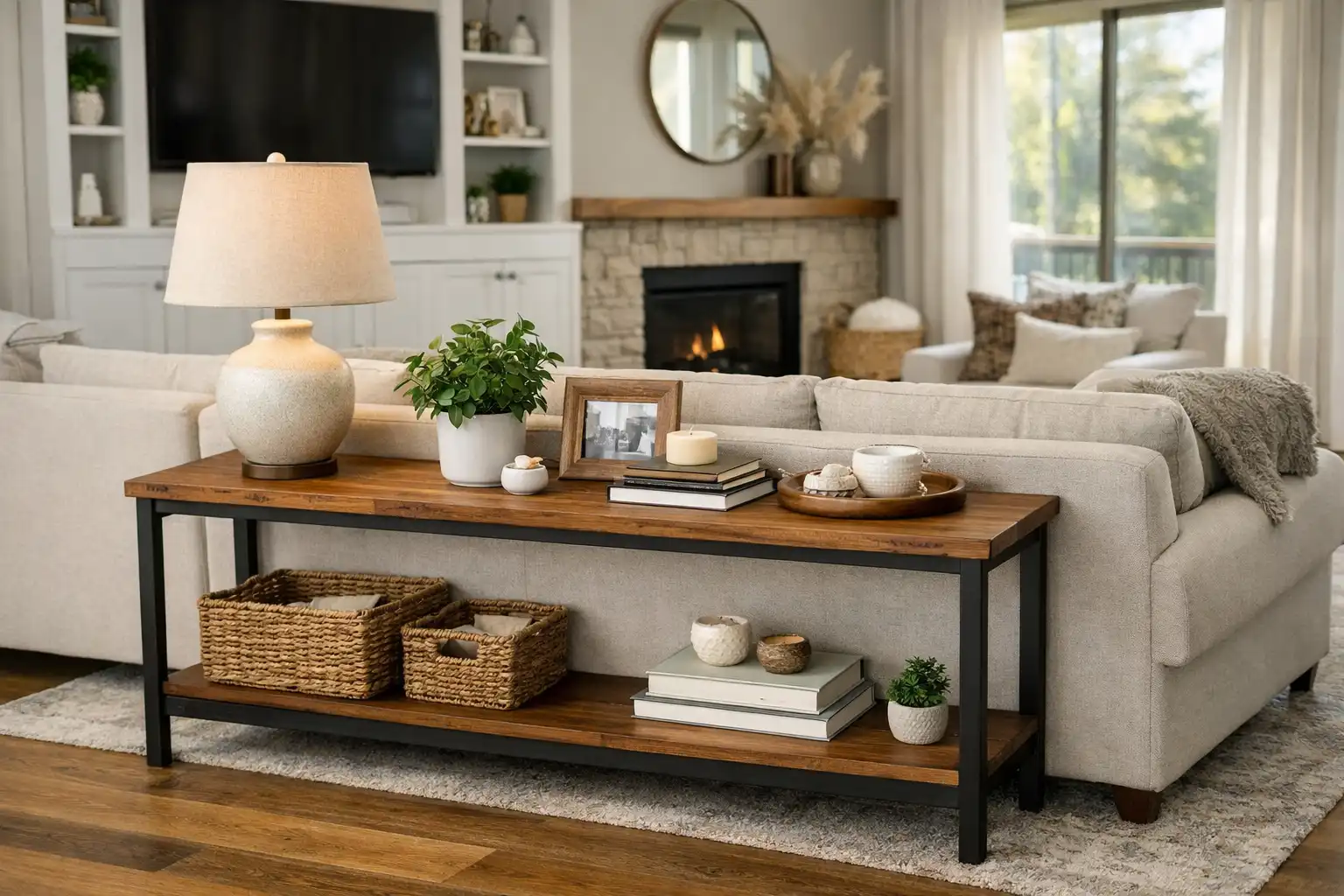 living room sofa table decor ideas