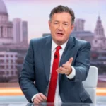 Piers Morgan during a television interview discussing his career and latest news