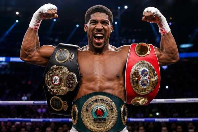 Anthony Joshua heavyweight boxing champion during his professional boxing career
