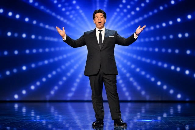 Michael McIntyre performing stand-up comedy during a live UK tour