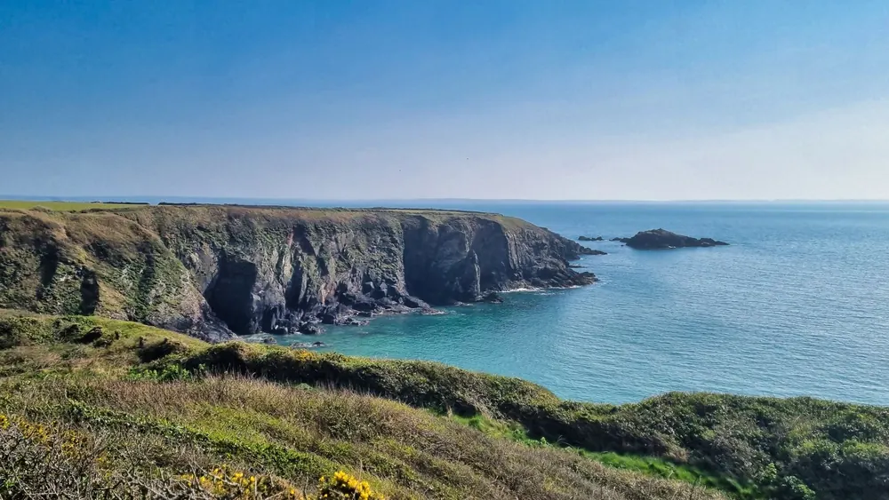 Rugged Welsh coastline, where Wild Reckoning is filmed