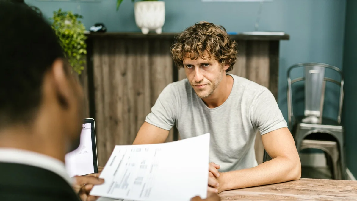 An accountant going through figures with a client