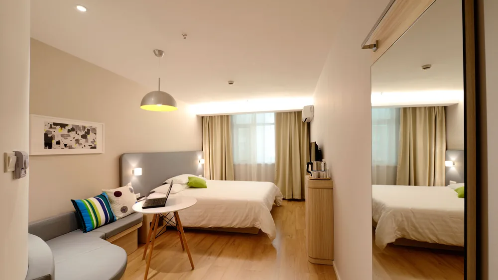 Bedroom with reed diffuser and relaxing fragrance