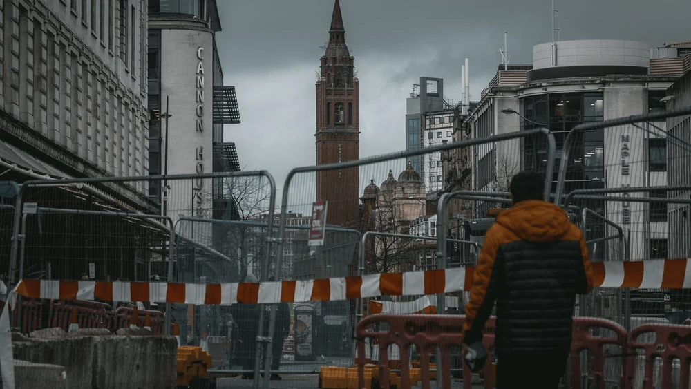 A Midlands city street, the part of England Lee Child grew up in
