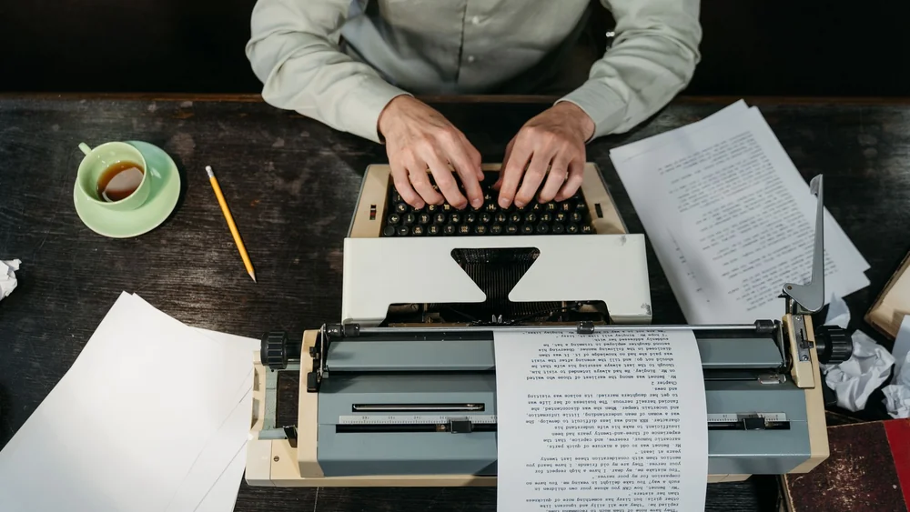 A writing desk, where the first Reacher novel was written after a redundancy