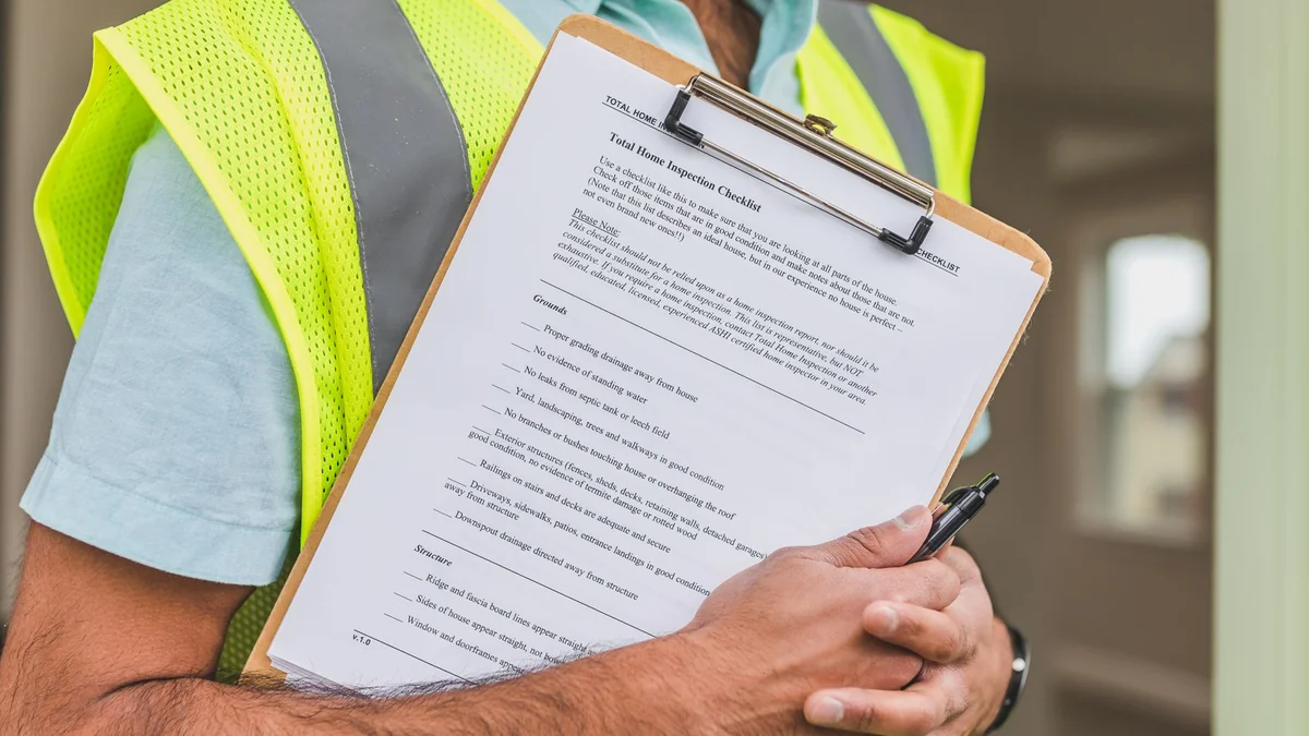 A risk assessment checklist on a clipboard