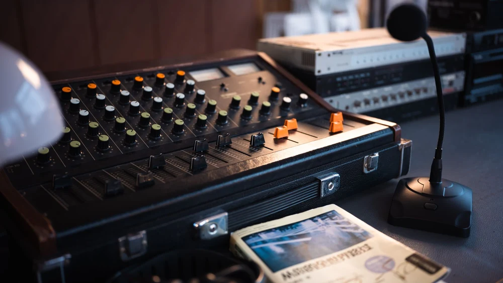 A radio studio, where the BBC top earner actually works
