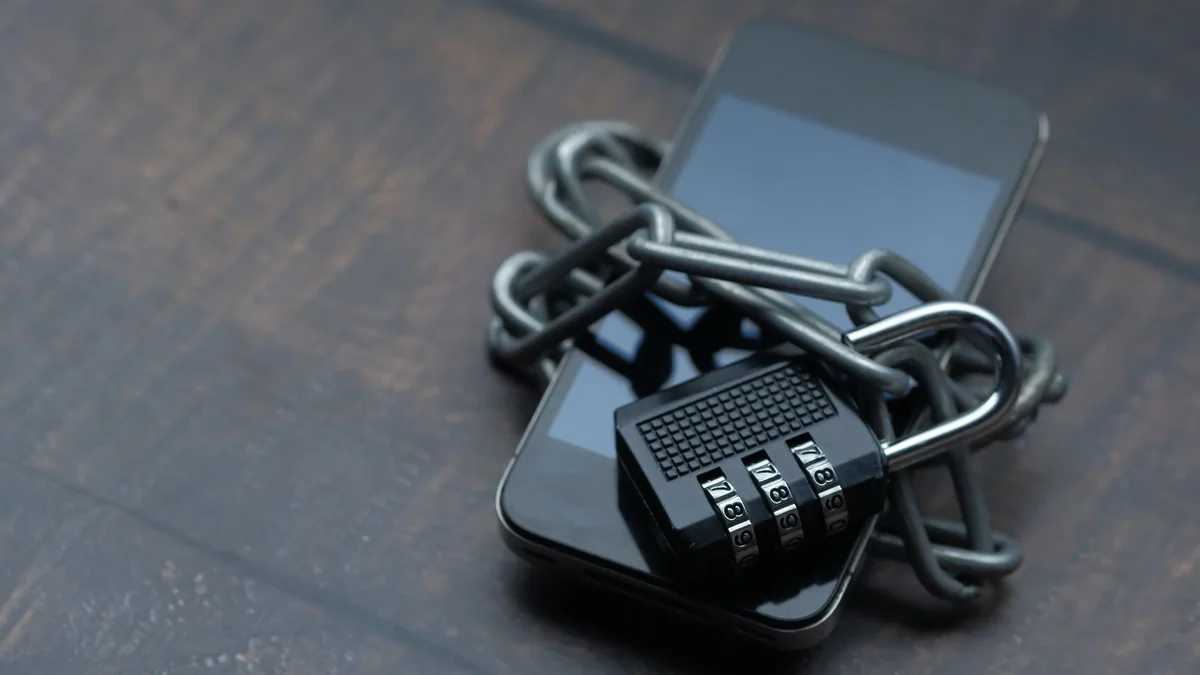A padlock over a keyboard, representing personal data protection