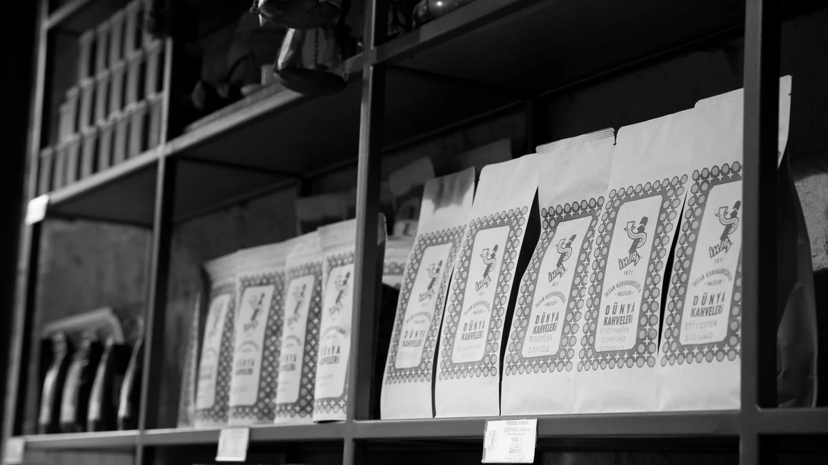 Bags of dog food on a pet shop shelf