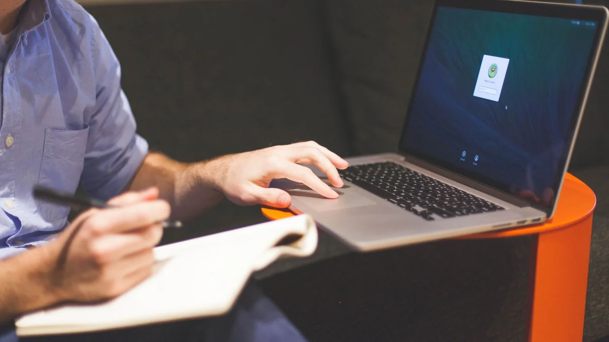 A writer drafting a guest article for submission