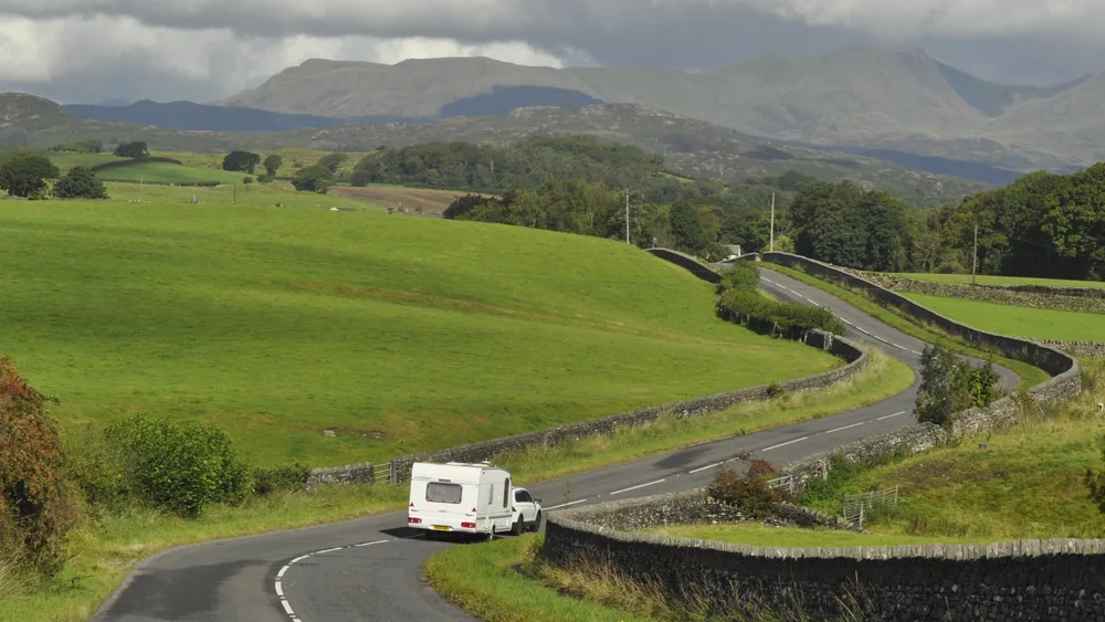 Touring caravan finance and towing rules